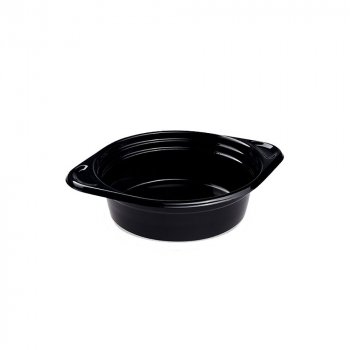 216 Stk. Mehrweg-Menüschale PP Reware brunch schwarz  Ø156 x 45 mm 500ml